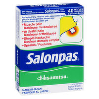 Salonpas - Pain Relieving Patch, 40 Each