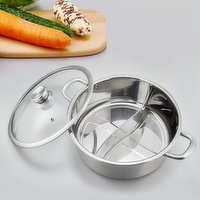Lts - 30Cm S/S Hot Pot With Divider, 1 Each