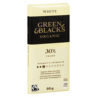 GREEN & BLACK'S - White Chocolate Bar, 90 Gram