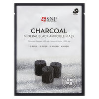 SNP - Charcoal Mineral  Black Ampoule Mask, 1000 Milligram