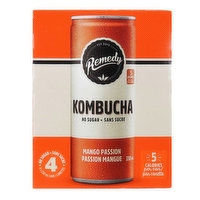 Remedy - Kombucha Mango Passion, 4 Each