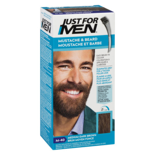 Just For Men - Just For Men Mstche and Brd Med-DrkBrn