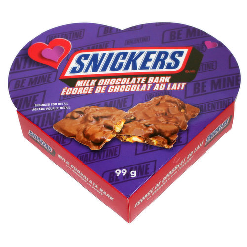 Snickers - Snickers Milk Choc Bark Heart Box