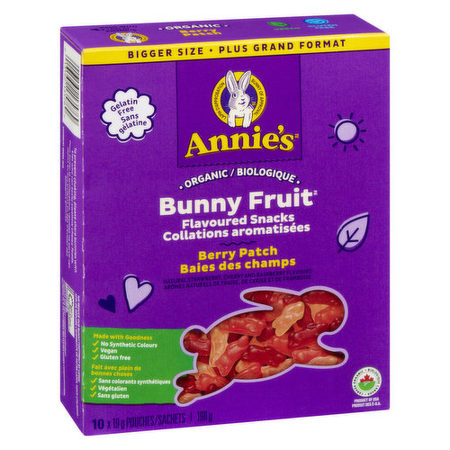 Annie's - Bunny Fruit Snacks, Berry Patch