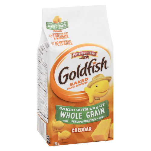 PEPPERIDGE FARM - Goldfish Baked Snack Crackers, Whole Grain Cheddar