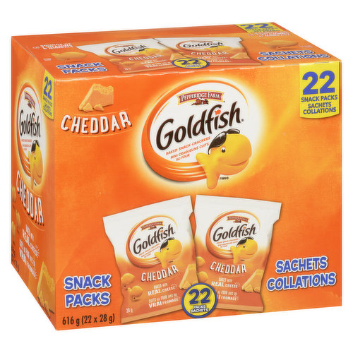 PEPPERIDGE FARM - Goldfish Baked Snack Crackers, Cheddar Snack Packs