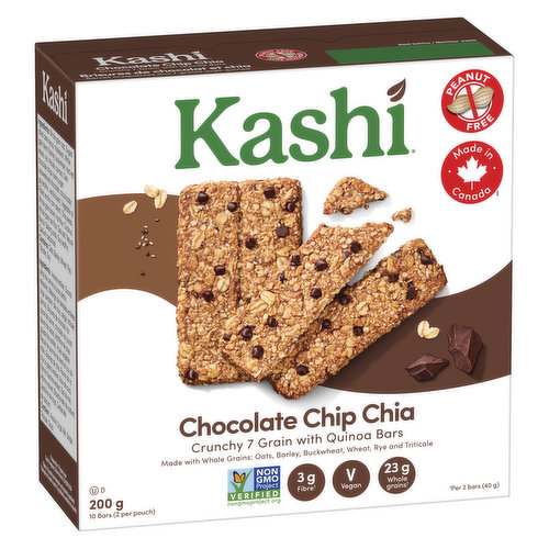 Kashi - 7 Grain w/Quinoa Crunchy Bars Chocolate Chip Chia