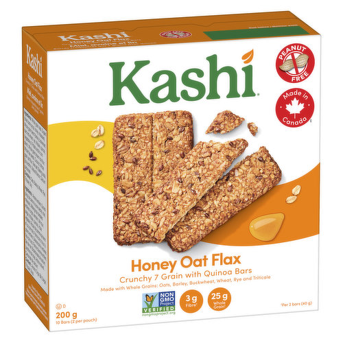 Kashi - 7 Grain w/Quinoa Crunchy Bars Honey Oat Flax