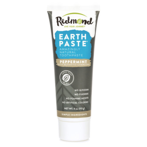 Redmond - Earthpaste Natural Toothpaste Charcoal Peppermint