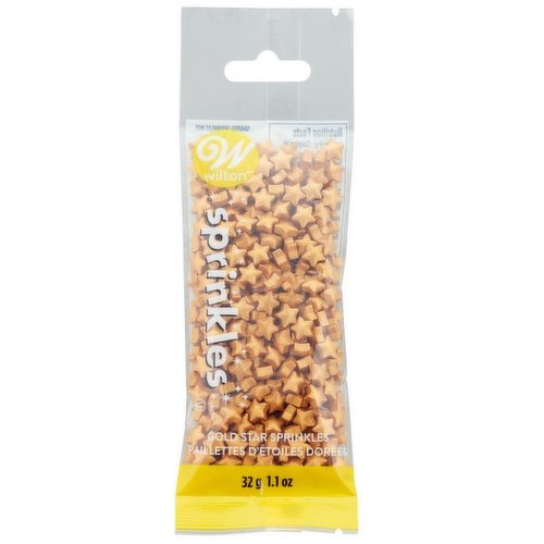 Wilton - Sprinkles Pouch Stars, Gold