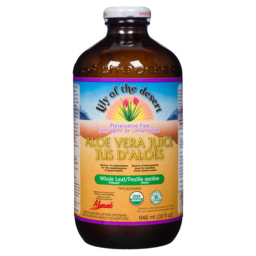 Lily Of The Desert - Aloe Vera Juice Whole Leaf Preservative Free