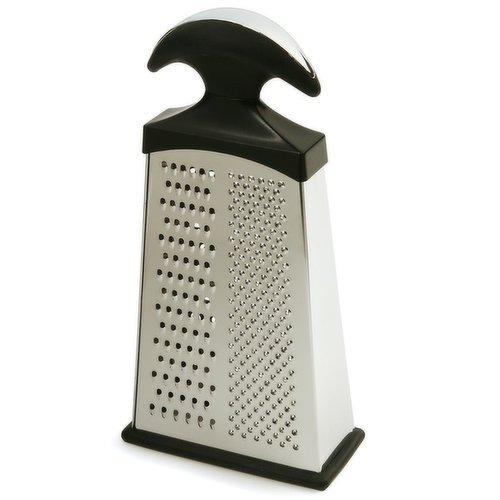 Grip-EZ handle allows for a stronger grip and prevents hand fatigue and cramping. Fine and Medium on one side of the grater and Coarse on the other. Hand washing recommended. 25cm x 12cm x 5.5cm.
