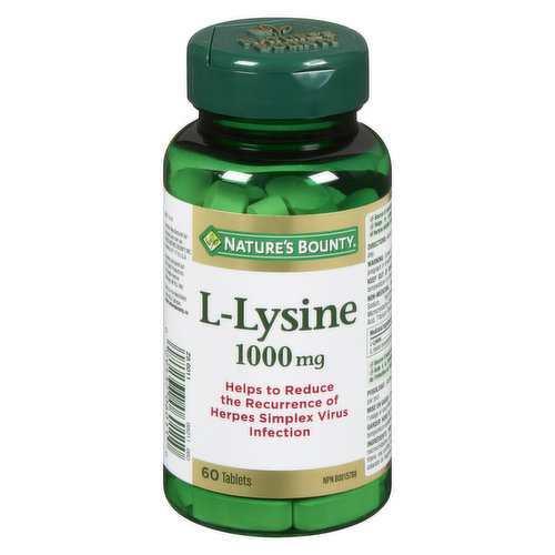 Nature's Bounty - L-Lysine 1000Mg