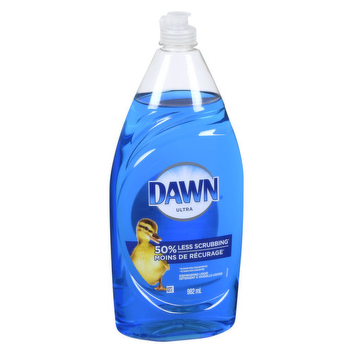 50% less scrubbing vs Dawn non-concentrated.