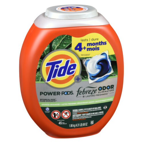 Tide - Tide Power Pods Odor Elmnatr Btncl rain