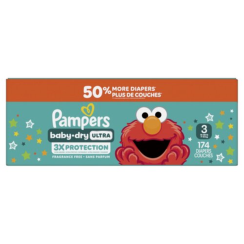 Pampers - Baby Dry Ultra Diapers, Size3 - 174 Pack