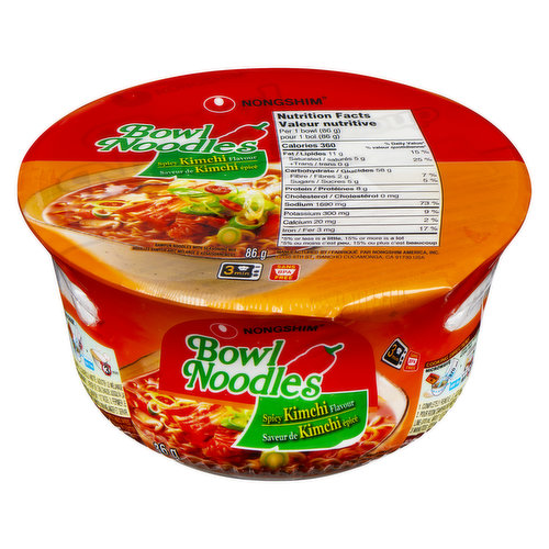 Nongshim Kimchi Bowl Noodle Soup