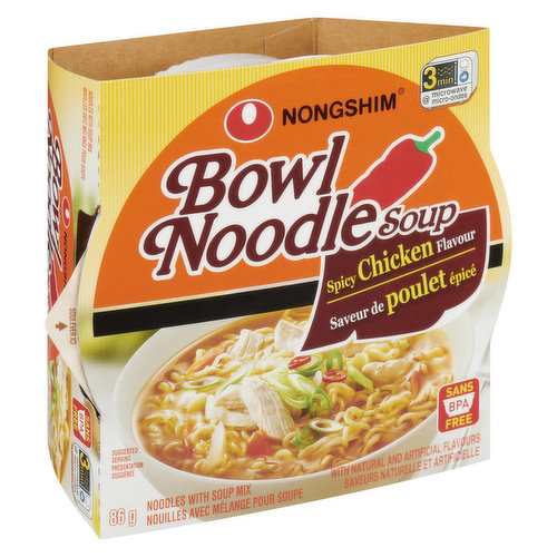 NONG SHIM - Bowl Noodle Soup - Spicy Chicken Flavour