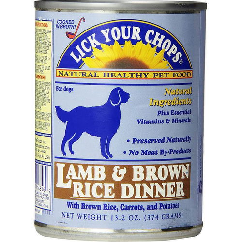 Lick Your Chops - Lamb & Rice Dog Food - 374 grams