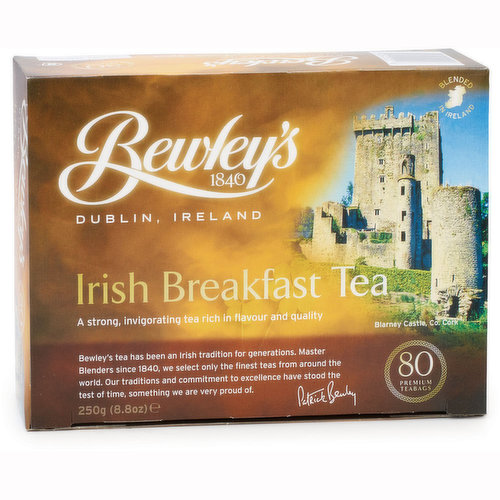 A Strong, Invigorating Tea Rich in flavour and Quality.  Authentic Bewley's Tea from Ireland.80 tea bags per box