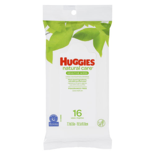 Huggies Natural Care Sensitive Baby Wipes - Fragrance Free