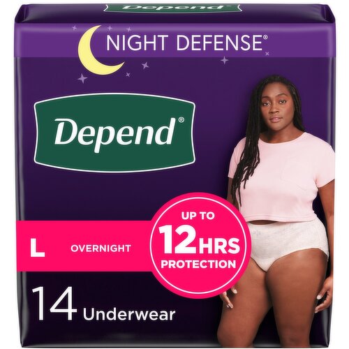 Depend - Night Defense Underwear For Women - Large - Save-On-Foods