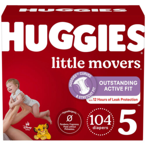 HUGGIES - Little Movers Diapers Step 5 Mega