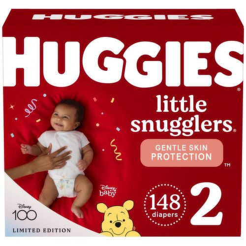 Gentle skin protection. 12-18lbs. 148 diapers.