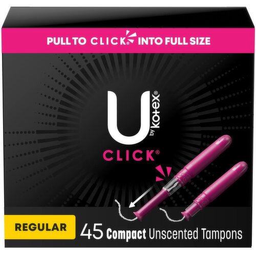 U By Kotex - Click Unscented Tampons, Regular