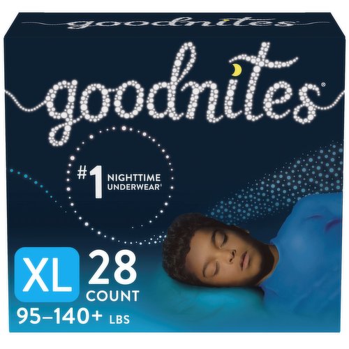 Goodnites - Boys' Nighttime Bedwetting Underwear, Giga Pack XL