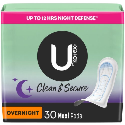 Kotex - U By Kotex Clean Secure Maxi Pad Overnight