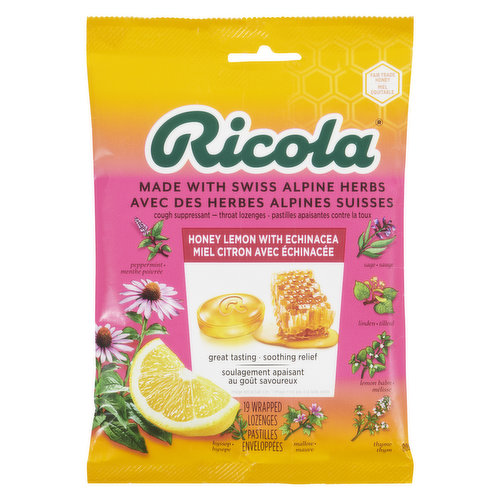Ricola - Honey Lemon with Echinacea Lozenges