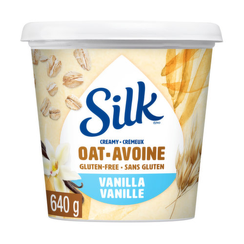 Theres nothing vanilla about our Vanilla Oat Yogurt Style. Crammed with creamy, dreamy flavour, youd never know it was plant-based and gluten-free! Delicious taste and creamy texture!Free of cholesterol, dairy, lactose, gluten, carrageenan. No artificial colours and flavours. Vegan. Verified by the Non-GMO Projects product verification program. No high-fructose corn syrup