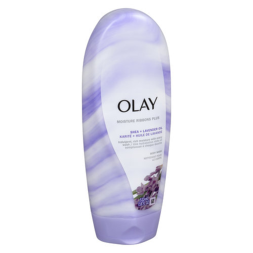 Olay - Bodywash for Women - Moisture Ribbons Plus Shea + Lavender Oil