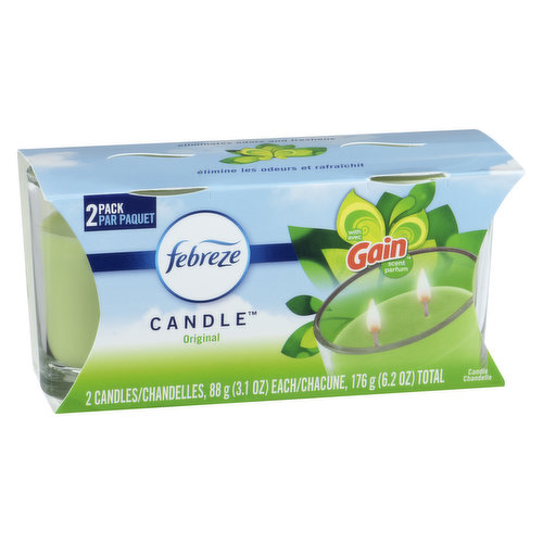 2 candles with Gain scent.