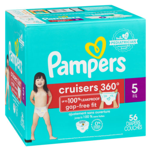 Pampers Cruisers Changing Kit (1 Diaper + 6 Wipes) - Size 5