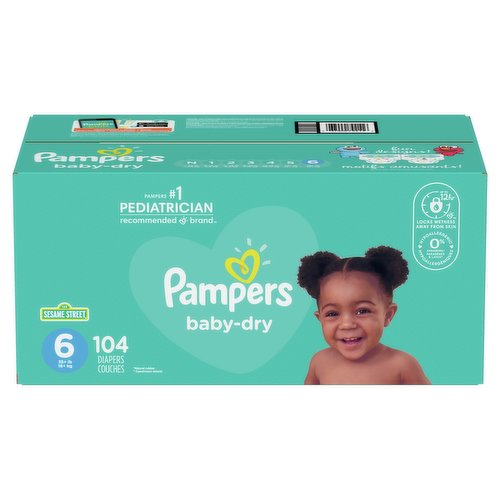 Pampers - Baby-Dry Diapers - Size 6 Super Economy