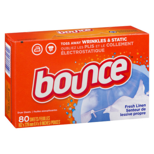 Great for controlling static cling in fabrics. Helps repel lint and hair, soften fabrics, and gives you long lasting freshness. Enjoy the light fragrant scent of fresh linen. Contains 80 dryer sheets.