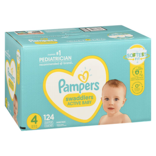 Pampers - Swaddlers Diapers - Size 4 Super Economy