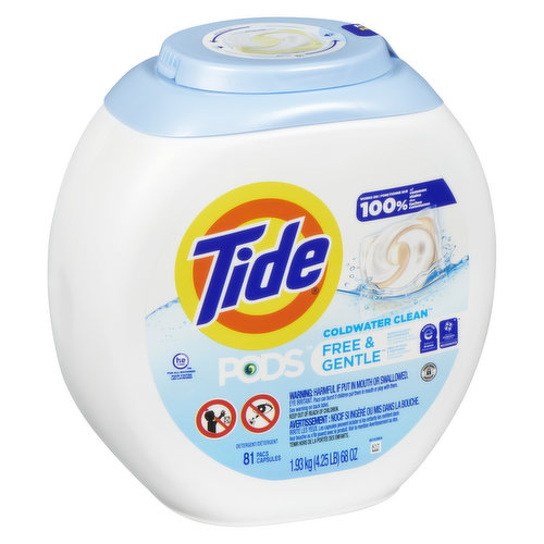 Hypoallergenic,recommended by Dermatologists. Free of dyes & perfumes.Dissolve quickly in all water temperatures.3-in-1 laundry pacs: detergent, stain remover, brightener.Work in both HE & standard washing machines.Keep out of reach of children.