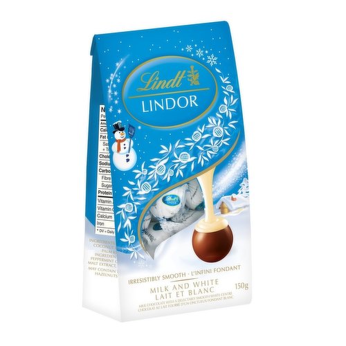 Lindt - Lindor Bag - Milk & White Snowman