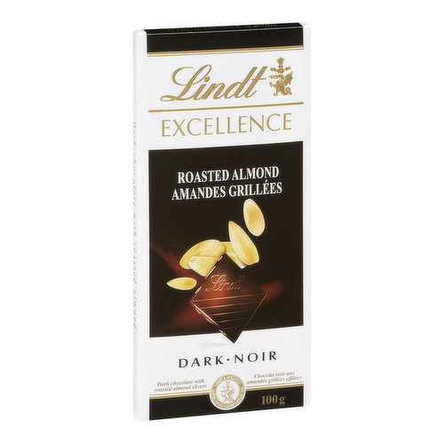 Excellence Roasted Almond is an Exquisitely Smooth Dark Chocolate with Slivers of Roasted Almonds. A Perfect Harmony of Flavours to Indulge your Palate. Contains 47% Cacao.