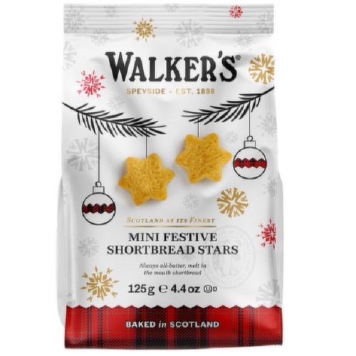 Walker's - Mini Festive Pure Butter Shortbread Stars