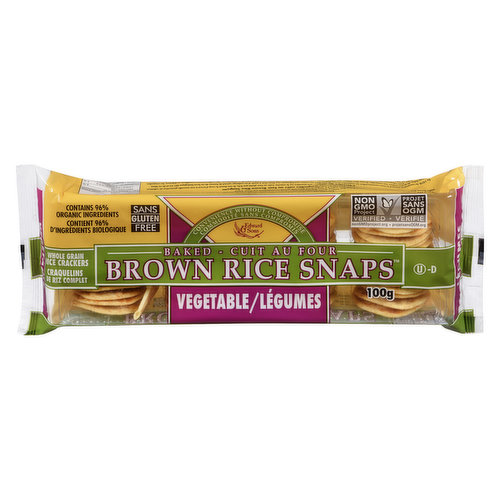Edward & Son - Brown Rice Snaps Vegetable