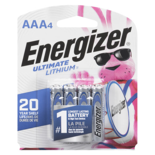 Energizer offers a full range of long-lasting miniature batteries. Whether for your watch, camera, glucose monitor, pedometer, remote control or other small devices. 4XAAA