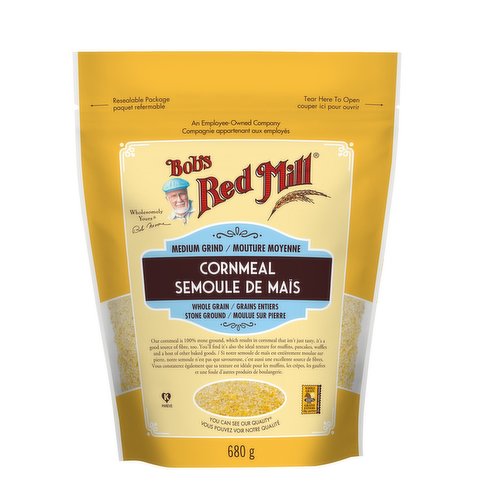 This cornmeal is 100% stone ground, which results in cornmeal that isn't just tasty, it is a good source of fibre. Ideal texture for muffins, pancakes, waffles and a host of other baked goods.