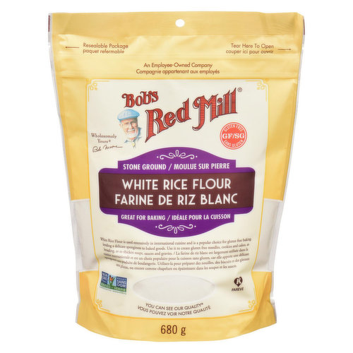 White Rice Flour is used extensively in international cuisine and is a popular choice for gluten free baking, lending a delicate sponginess to baked goods. Use it to create gluten free noodles, cookies and cakes, breading, or to thicken soups, sauces and gravies. Non gmo