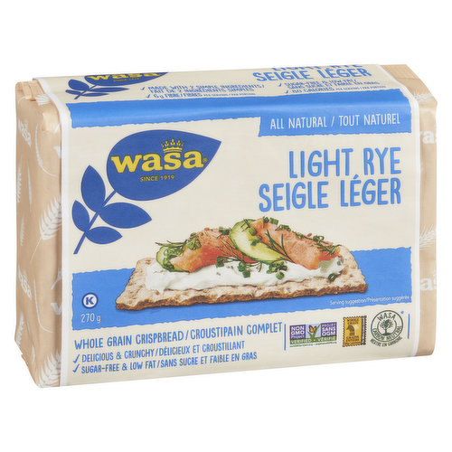 Wasa - Whole Grain Crispbread, Light Rye