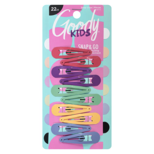 Goody - Contour Snap Clips, Assorted Colours