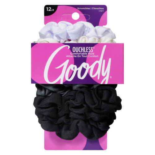 Goody - Scrunchie 12CT LG Neutral